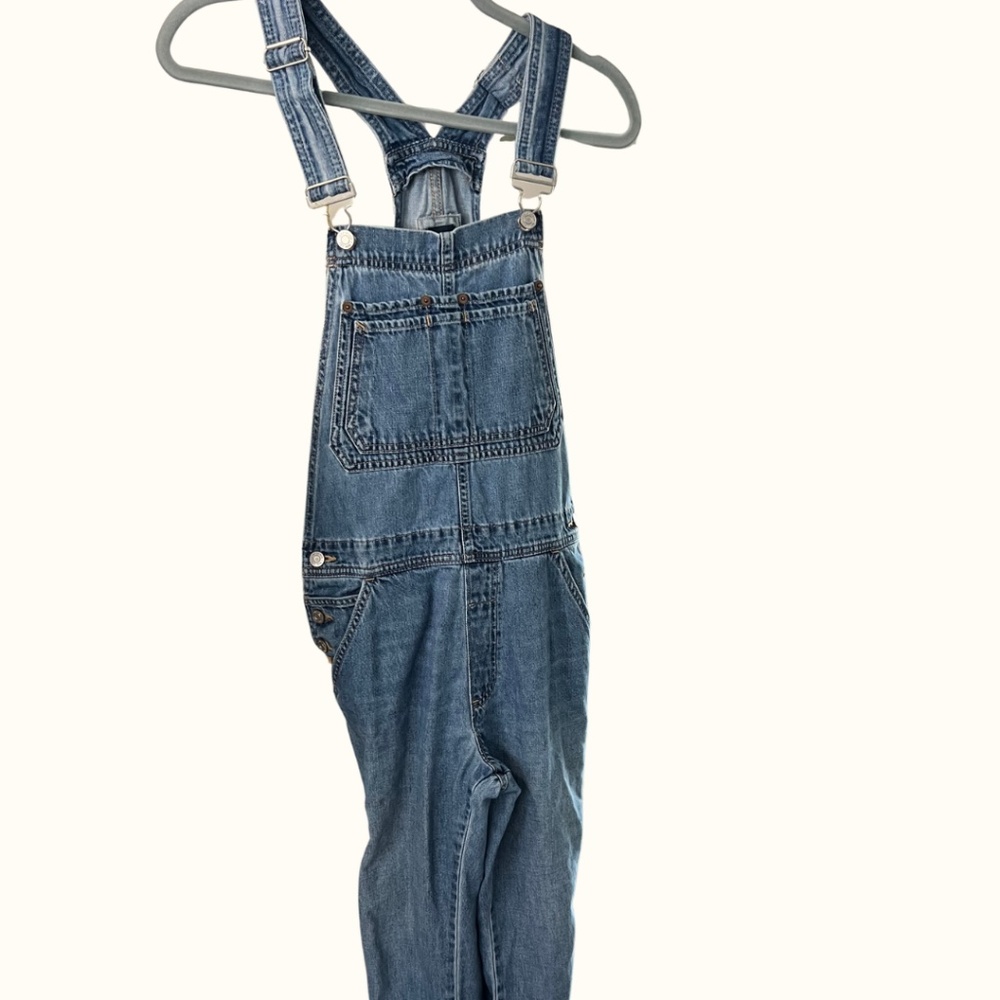 GAP light wash denim overalls